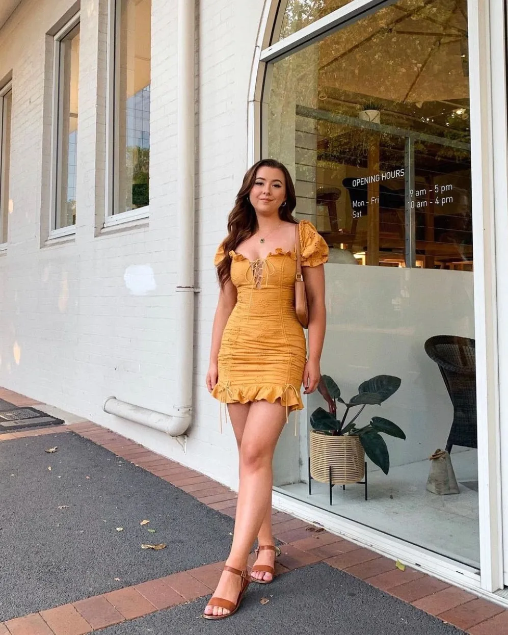 Amelia Floral Mini Dress - Yellow