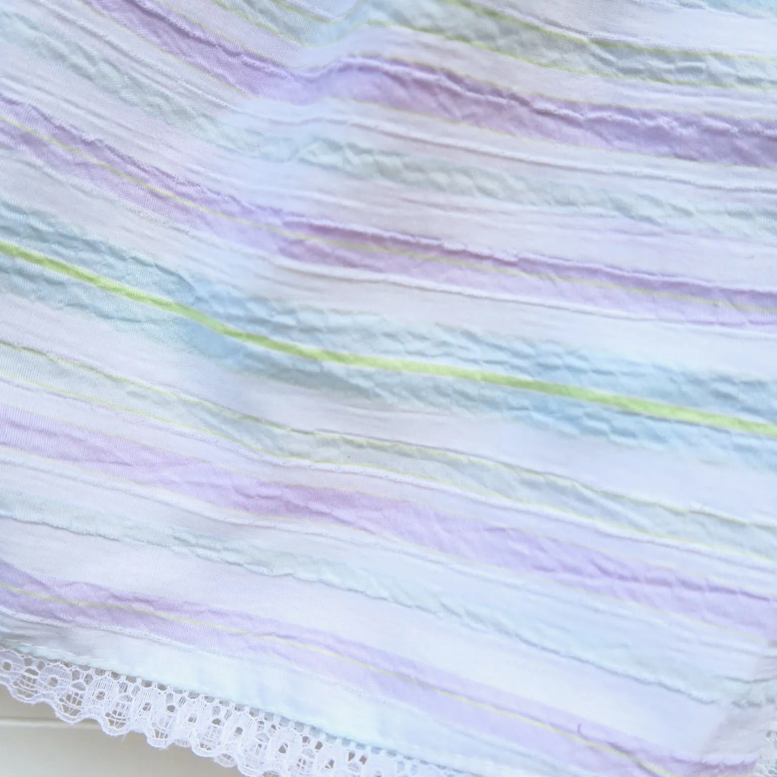 Iris Dress in Purple Mint Stripes