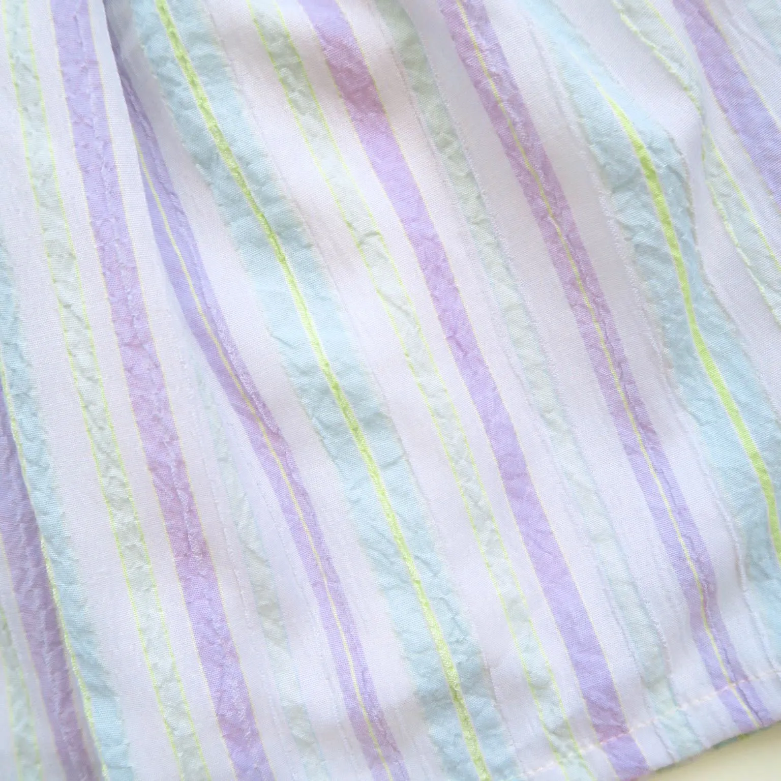 Lotus Dress in Purple Mint Stripes