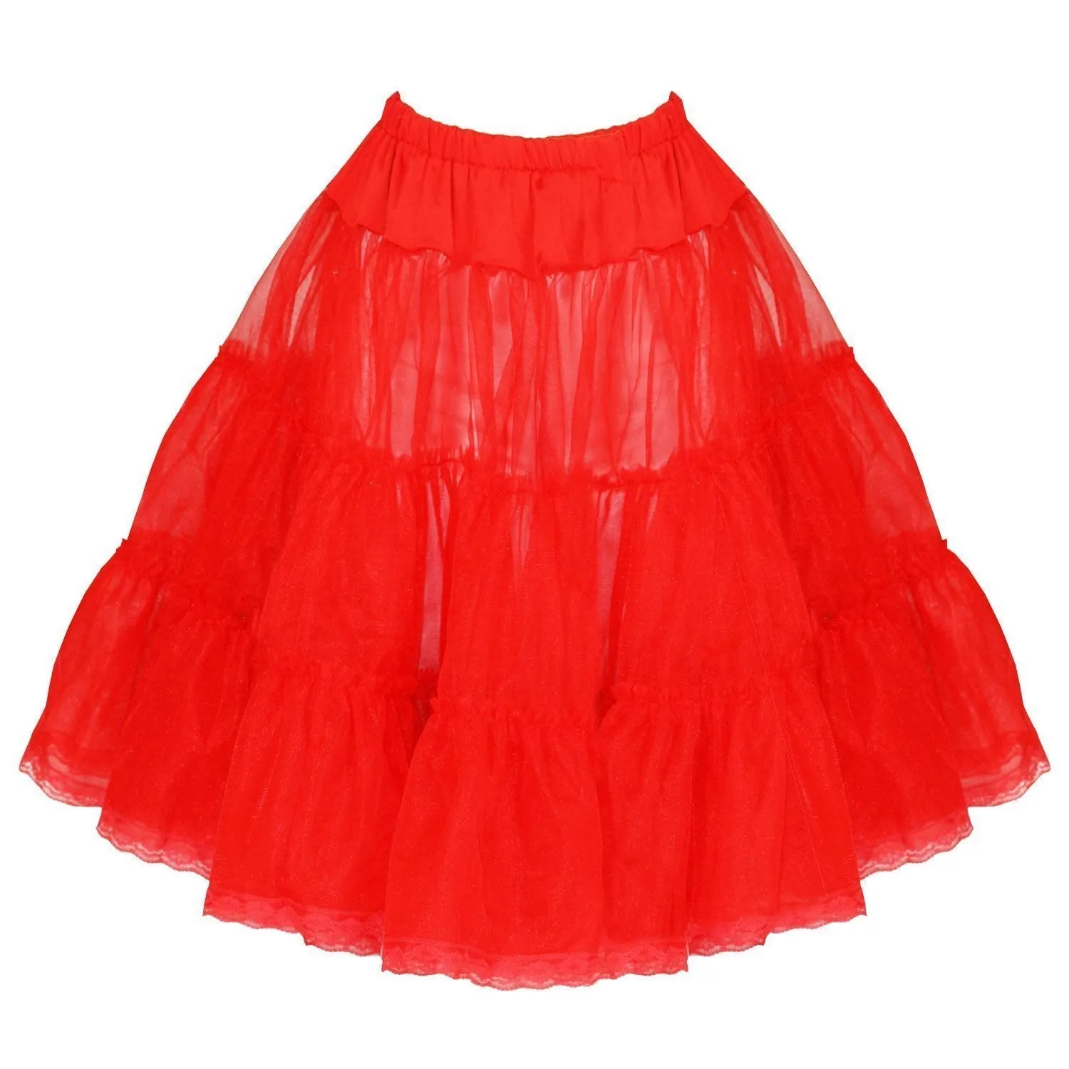 Red Net Vintage Rockabilly 50s Petticoat Skirt