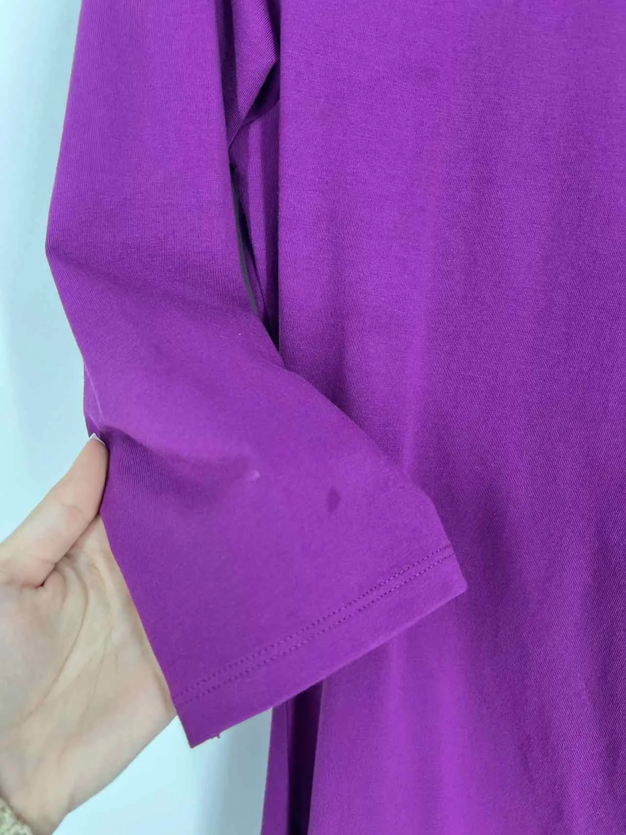 Size L Purple Solid Knot Dresses Dress
