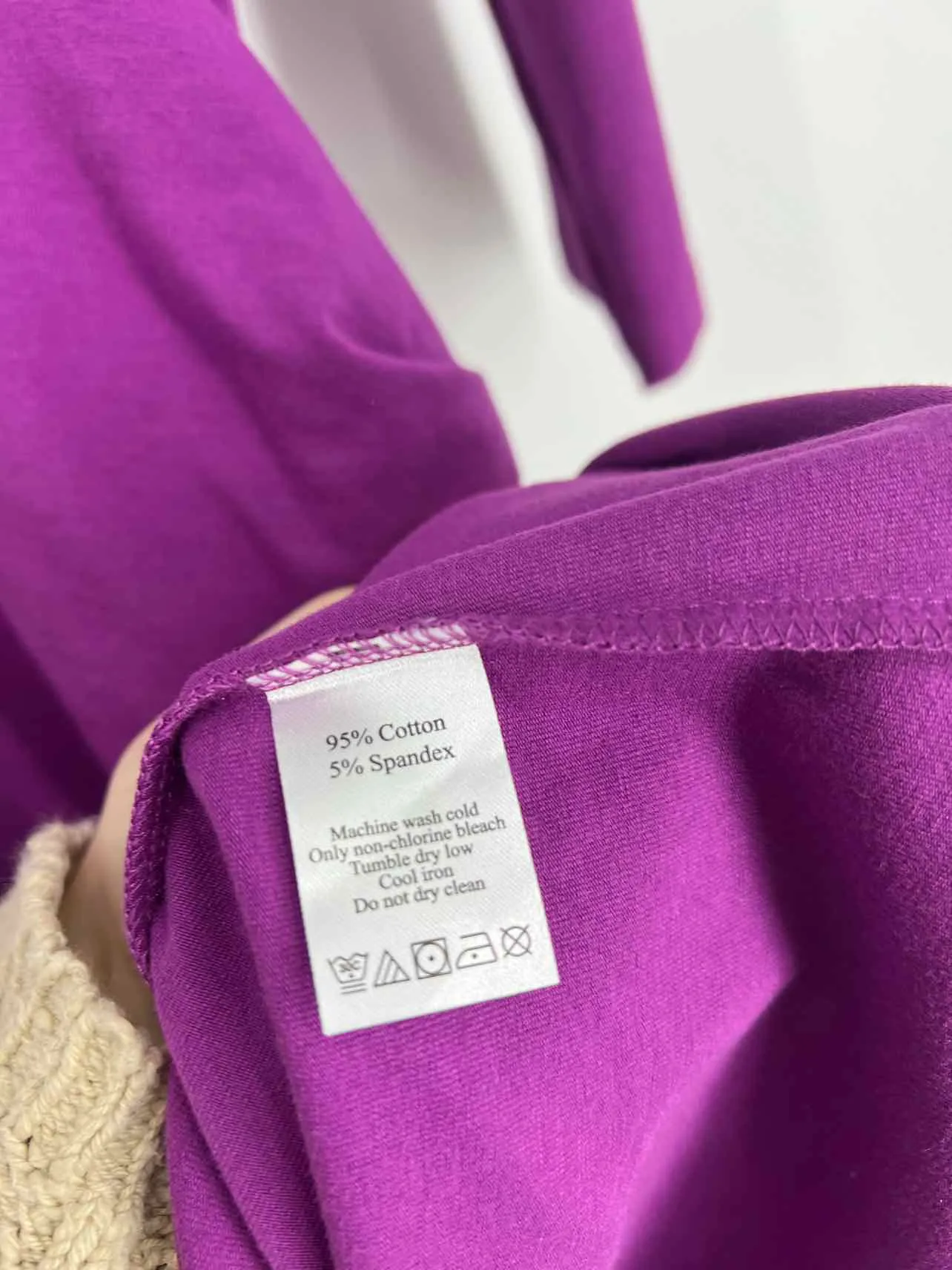 Size L Purple Solid Knot Dresses Dress